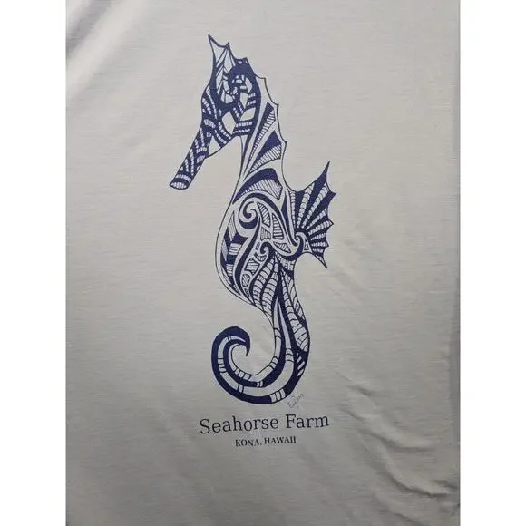 Anetik Performance Shirt Mens XL Fishing Seahorse Farm Hawaii UPF 30 Quick Dry - Picture 6 of 13